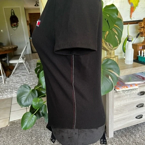 Tommy Hilfiger Black Short Sleeve Fitted Bodysuit - Picture 2 of 8